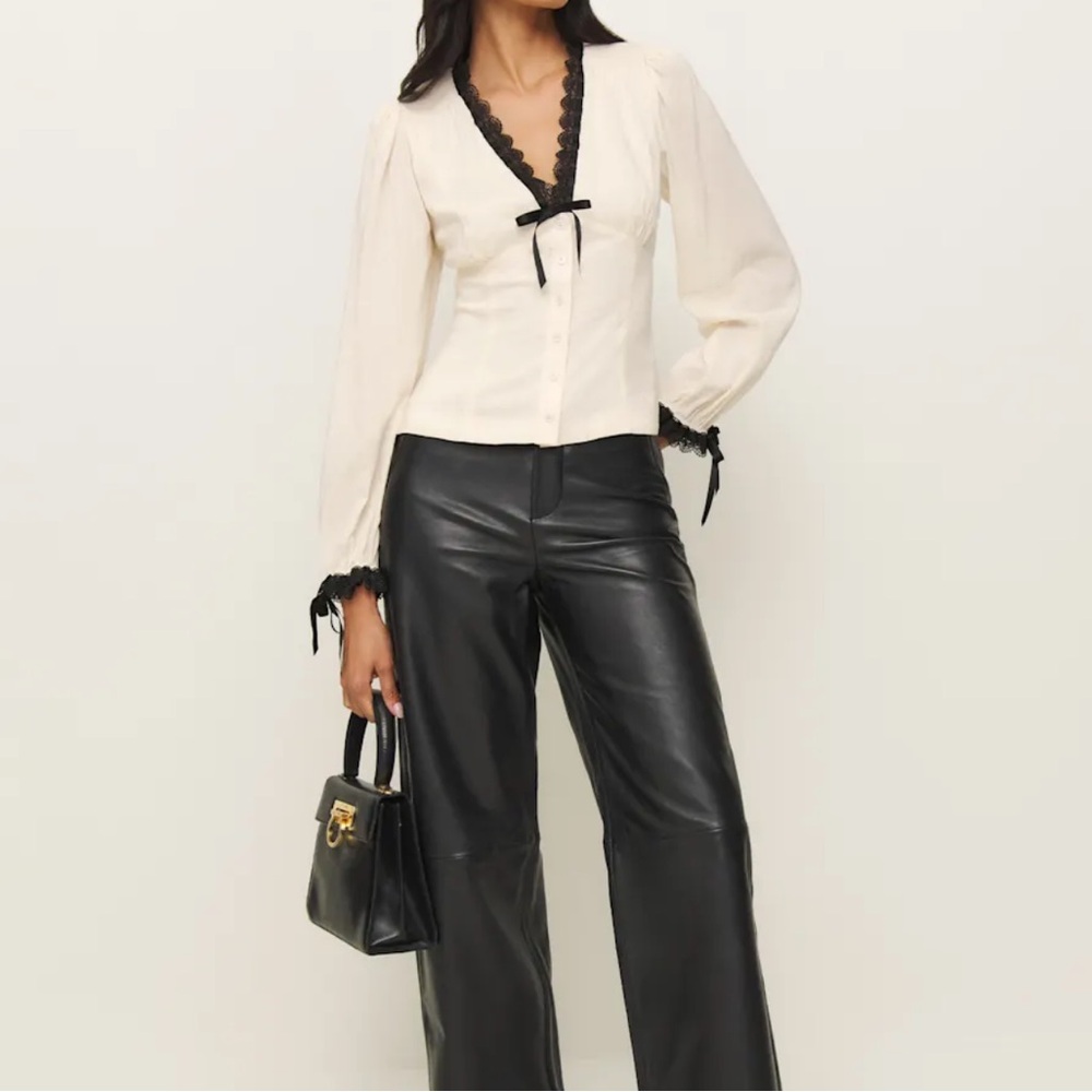 New Reformation Darcie Top Ivory - Size 6